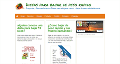 Desktop Screenshot of dietasbajardepeso.org